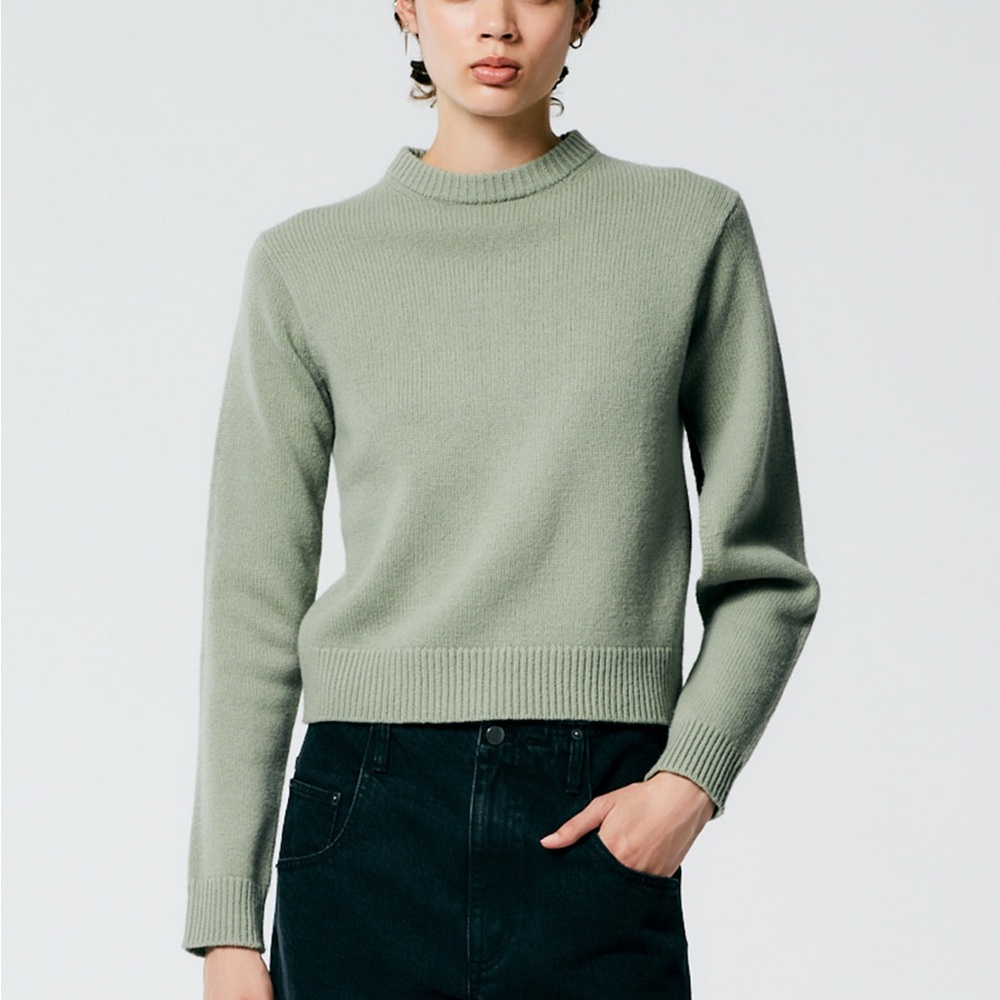 Like new Tibi Soft Lambswool Shrunken Crewneck Pullover sweater